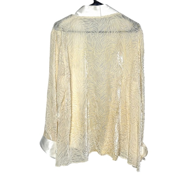 Vintage Burned Velvet Open Front Whimsigoth Fairy Goth Duster, XL - Picture 2 of 11